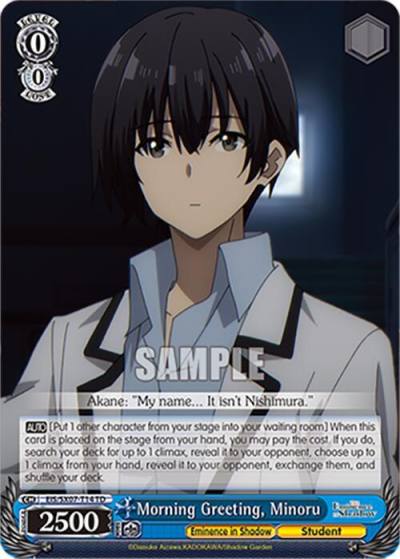 Morning Greeting Minoru EIS/SX07-T14 The Eminence in Shadow Card