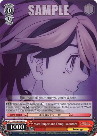 Most Important Thing Kazutora TRV/S92-E061 C Tokyo Revengers Card