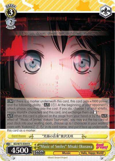 Music of Smiles Misaki Okusawa BD/W73-E004 R BanG Dream! Vol.2 Card