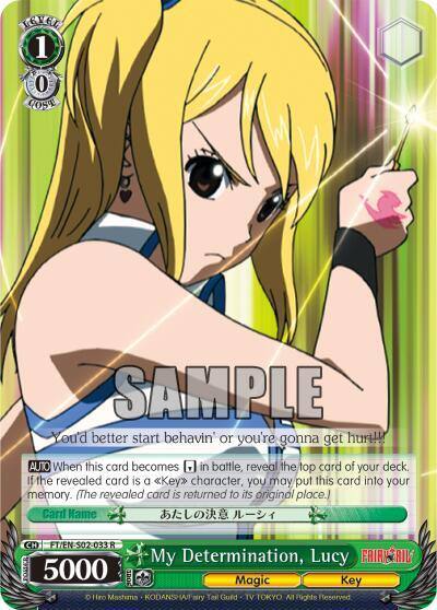 My Determination Lucy FT/EN-S02-033 R Fairy Tail ver.E Card