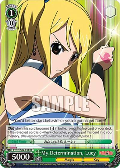 My Determination Lucy FT/EN-S02-033 R RE Fairy Tail Chronicle Set Card