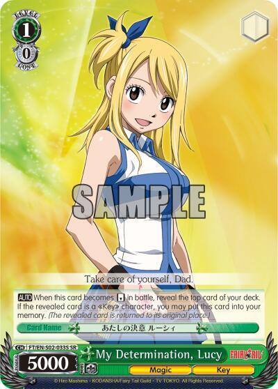 My Determination Lucy SR FT/EN-S02-033S SR Fairy Tail ver.E Card