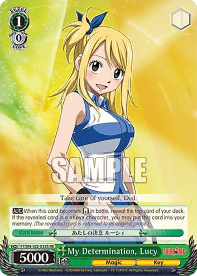 My Determination Lucy SR FT/EN-S02-033S SR RE Fairy Tail Chronicle Set Card