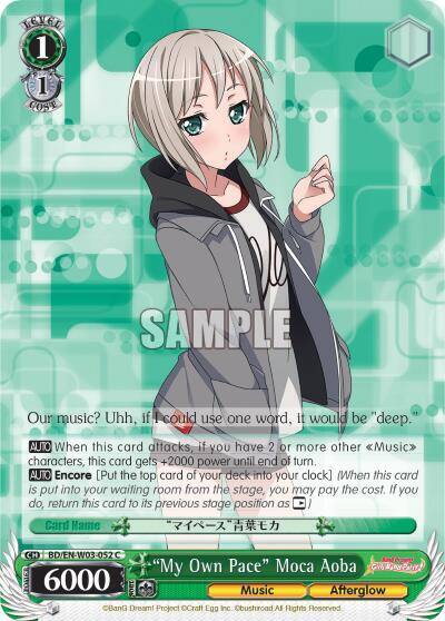 My Own Pace Moca Aoba BD/EN-W03-052 C BanG Dream! Girls Band Party! MULTI LIVE Card