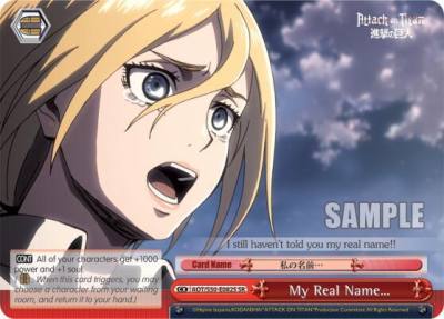 My Real Name SR AOT/S50-E082S SR Attack on Titan Vol. 2 Card