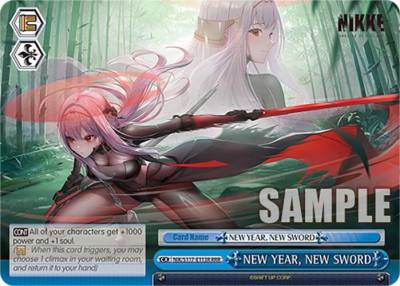 NEW YEAR NEW SWORD RRR NIK/S117-E113R RRR GODDESS OF VICTORY: NIKKE Card