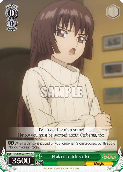Nakuru Akizuki CCS/WX01-046 C Cardcaptor Sakura: Clear Card Card