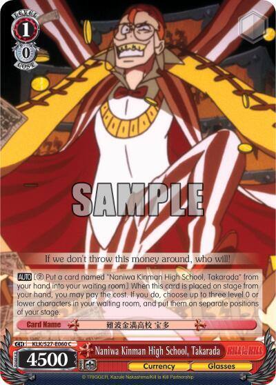 Naniwa Kinman High School Takarada KLK/S27-E060 C KILL la KILL Card