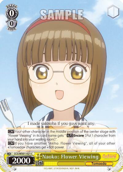 Naoko Flower Viewing CCS/WX01-021 C Cardcaptor Sakura: Clear Card Card