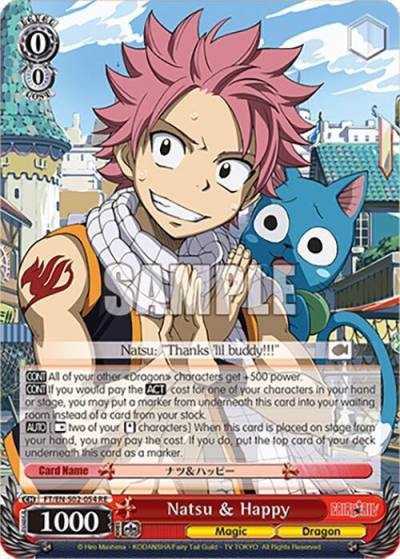 Natsu Happy FT/EN-S02-054 R RE Fairy Tail Chronicle Set Card