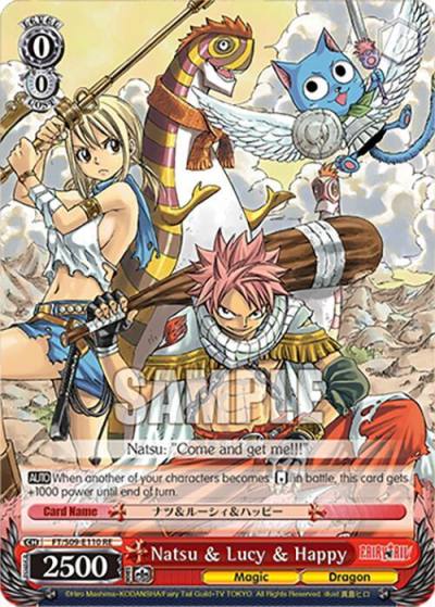 Natsu Lucy Happy FT/S09-E110 PR RE Fairy Tail Chronicle Set Card