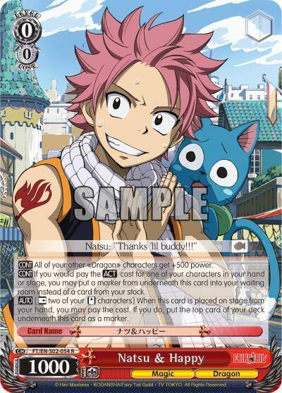 Natsu and Happy FT/EN-S02-054 R Fairy Tail ver.E Card
