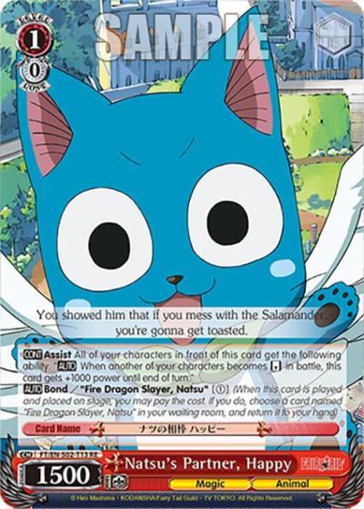 Natsu s Partner Happy FT/EN-S02-T13 TD RE Fairy Tail Chronicle Set Card
