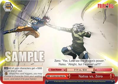 Natsu vs Zero FT/EN-S02-066 CR RE Fairy Tail Chronicle Set Card
