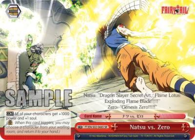 Natsu vs Zero SR FT/EN-S02-066S SR Fairy Tail ver.E Card