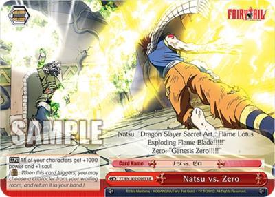 Natsu vs Zero SR FT/EN-S02-066S SR RE Fairy Tail Chronicle Set Card