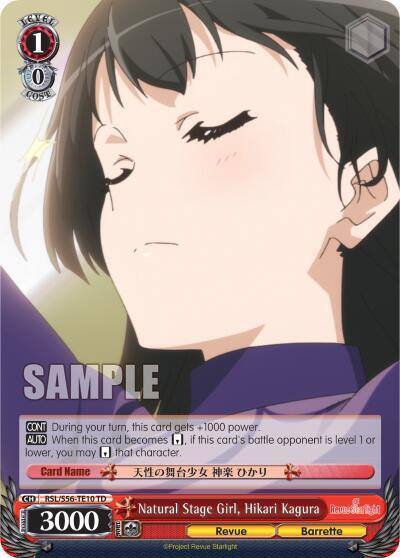 Natural Stage Girl Hikari Kagura RSL/S56-TE10 TD Revue Starlight Card