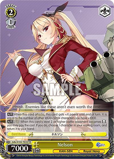 Nelson AZL/S102-TE34 TD Azur Lane Card