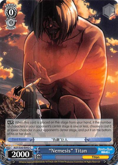 Nemesis Titan AOT/S50-E092 C Attack on Titan Vol. 2 Card