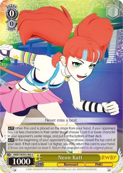 Neon Katt RWBY/WX03-006 U RWBY Card