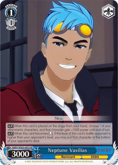 Neptune Vasilias SR RWBY/WX03-087S SR RWBY Card