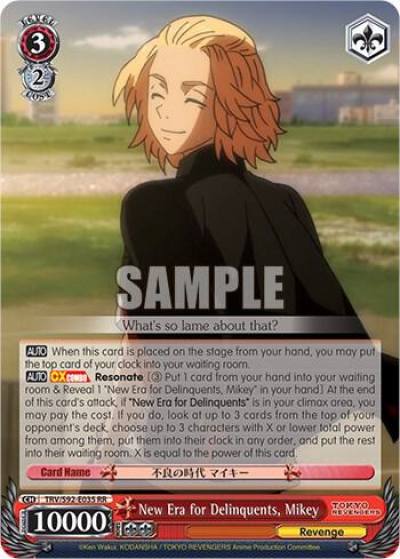 New Era for Delinquents Mikey TRV/S92-E035 RR Tokyo Revengers Card