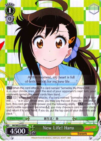 New Life Haru Parallel Foil NK/WE22-E09 NISEKOI Extra Booster Card