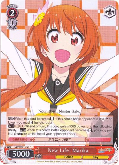 New Life Marika Parallel Foil NK/WE22-E23 NISEKOI Extra Booster Card