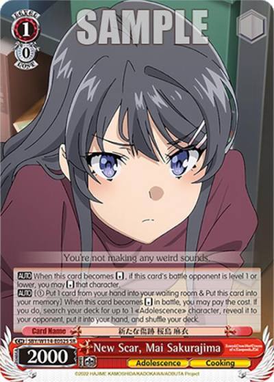 New Scar Mai Sakurajima SR SBY/W114-E052S SR Rascal Does Not Dream Series Card