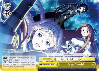 New World RRR SAO/S80-E031R RRR Sword Art Online -Alicization- Vol.2 Card