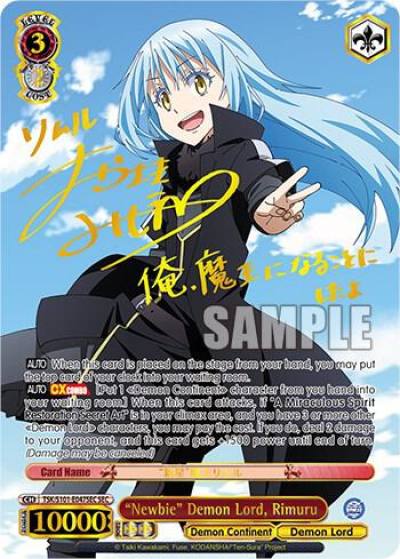 Newbie Demon Lord Rimuru SEC TSK/S101-E047SEC SEC That Time I Got Reincarnated as a Slime Vol.3 Card