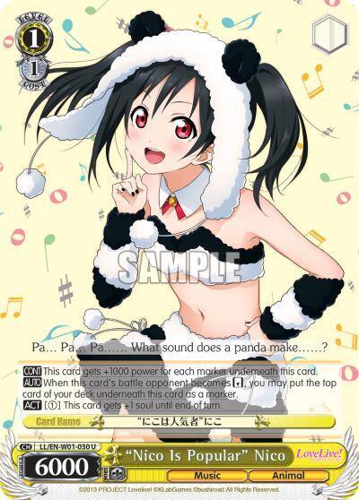 Nico Is Popular Nico LL/EN-W01-030 U Love Live! DX Card