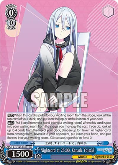 Nightcord at 25:00, Kanade Yoisaki (SR) PJS/S91-TE63S SR HATSUNE MIKU: COLORFUL STAGE! Weiss Schwarz card