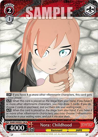 Nora Childhood RWBY/WXE01-36 N RWBY Premium Booster Card