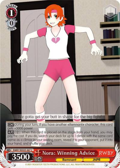 Nora Winning Advice RWBY/WX03-067 C RWBY Card