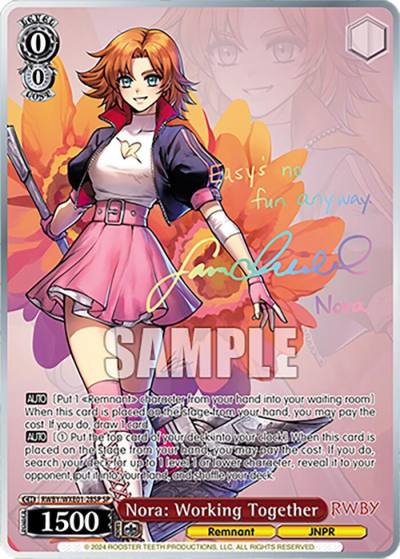 Nora Working Together SP RWBY/WXE01-28SP SP RWBY Premium Booster Card