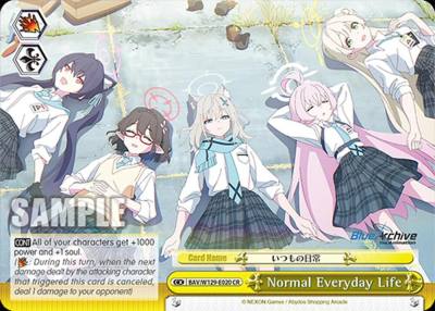 Normal Everyday Life BAV/W129-E020 Blue Archive The Animation Card