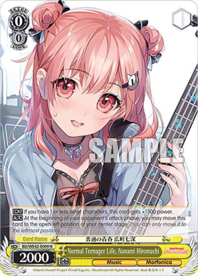Normal Teenager Life Nanami Hiromachi BD/WE42-E009 N BanG Dream! Girls Band Party! Countdown Collection Premium Booster Card