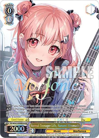 Normal Teenager Life Nanami Hiromachi BDR BD/WE42-E009BDR BDR BanG Dream! Girls Band Party! Countdown Collection Premium Booster Card