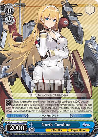 North Carolina AZL/S102-TE07 TD Azur Lane Card