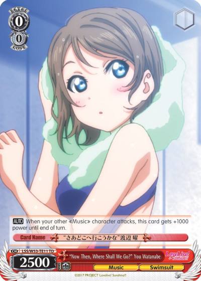 Now Then Where Shall We Go You Watanabe LSS/W53-TE11 TD Love Live! Sunshine!! Extra Booster Card