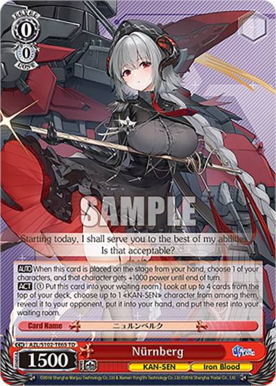 Nurnberg AZL/S102-TE65 TD Azur Lane Card