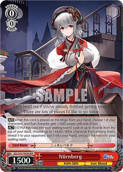 Nurnberg RRR AZL/S102-TE65R RRR Azur Lane Card