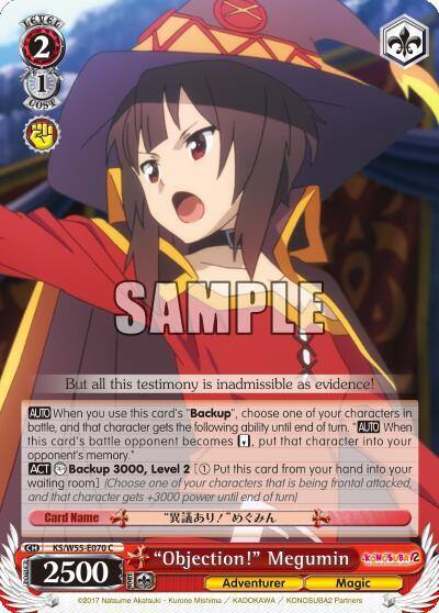 Objection Megumin KS/W55-E070 C KonoSuba 2 Card