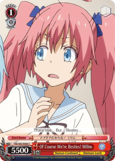 Of Course Were Besties Milim TSK/S82-E060 C That Time I Got Reincarnated as a Slime Vol.2 Card