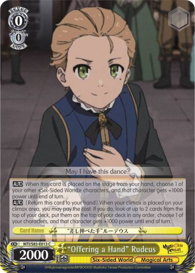 Offering a Hand Rudeus MTI/S83-E013 C Mushoku Tensei: Jobless Reincarnation Card