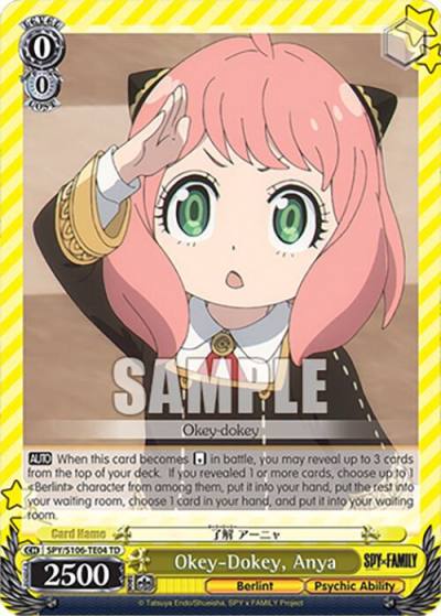 Okey Dokey Anya SPY/S106-TE04 TD SPY x FAMILY Card