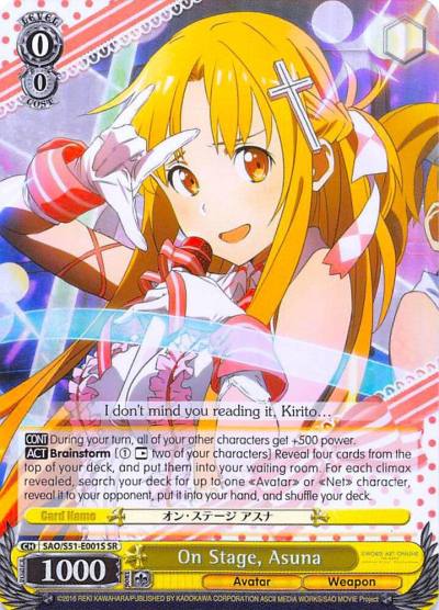On Stage Asuna SR SAO/S51-E001S SR Sword Art Online The Movie: -Ordinal Scale- Card