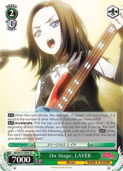 On Stage LAYER BD/W73-TE09 TD BanG Dream! Vol.2 Card