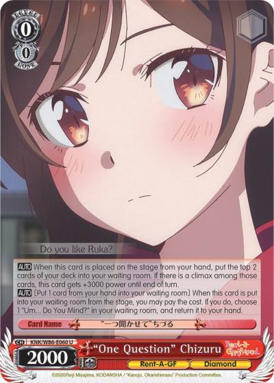One Question Chizuru KNK/W86-E060 U Rent-A-Girlfriend Card